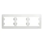 GLOSSA Рамка горизонтальная 3 поста белая