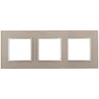 Рамка на 3 поста, стекло, Эра Elegance, шампань+шамп, 14-5103-04