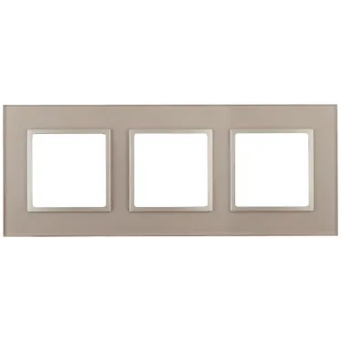 Рамка на 3 поста, стекло, Эра Elegance, шампань+шамп, 14-5103-04