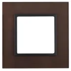 Рамка на 1 пост, стекло, Эра Elegance, бронза+антр, 14-5101-13