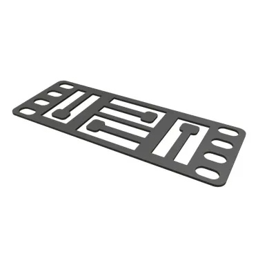 Кронштейн 1U. Т-пазы. цвет черный RAL9005 (8 шт. в комплекте)