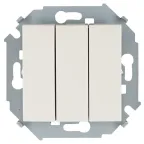 15 Выключатель трехклавишный 10А 250В винтовой зажим слоновая кость