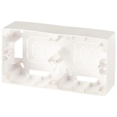 Коробка накладного монтажа 2 поста, Эра12, перламутр (10/100/600) 12-6102-15