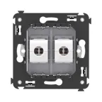 Avanti Компьютерная розетка RJ-45 без шторки в стену, кат.5е двойная, Закаленная сталь