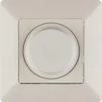 Valena LIFE Светорегулятор с поворотной ручкой универсальный 300Вт без нейтрали С лицевой панелью Слоновая кость