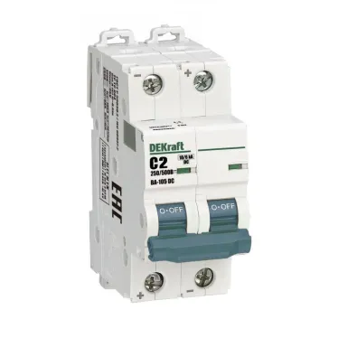 Выключатель автоматический 2P C кривая 2A 500В DC ВА-105