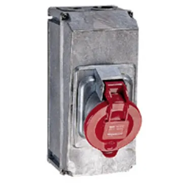 Розетка в корпусе IP44 3К+H+З 400v 63А Hypra