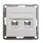 W59 Розетка телефон/компьютер в рамку категория 5 белая