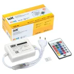                  Контроллер с ПДУ ИК RGB 3 канала 220В 1А 500Вт IEK
               