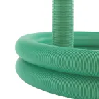 Труба гибкая двустенная дренажная D-90мм класс SN8 перфорация 360 градусов зеленый
