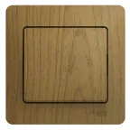 Выключатель одноклавишный, в сборе схема 1, дуб