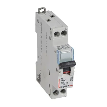 Выключатель автоматический двухполюсный 1п+N 20А С DX3 6kА/10кА