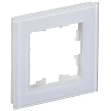 BRITE Рамка 1 пост РУ-1-2-БрБ стекло белый