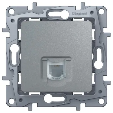 ETIKA Розетка телефонная RJ11 алюминий