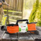 Удлинитель силовой на рамке без заземления 1 розетка 30м ПВС 2х1мм2 UFx-1-2x1.0-30m ЭРА