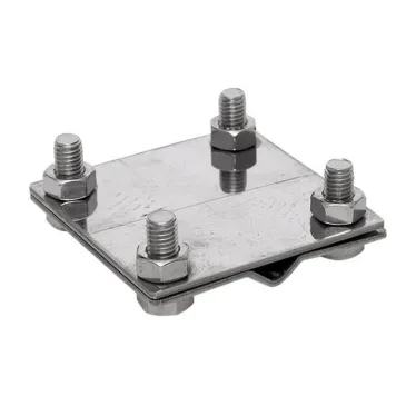 Зажим заземлитель 20 - полоса 50 (пластина 70х80мм) Ni PROxima