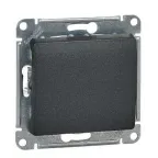 GLOSSA Переключатель одноклавишный сх.6 антрацит в рамку