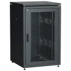 Шкаф сетевой 19' LINEA N 24U 800х800мм перфорированная передняя дверь задняя металлическая черный