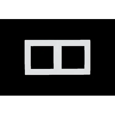 15 Рамка на 2 поста белый