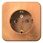 BLANCA розетка наружная с заземлением со шторками, 16А, 250В, ясень