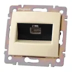 VALENA Розетка компьютерная RJ45 категория 6 1 выход UTP слоновая кость на захватах