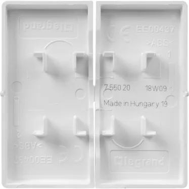 Valena LIFE Лицевая панель для двухклавишного выключателя Белая