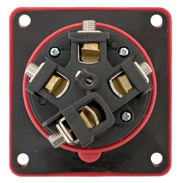 Розетка стационарная внутренняя угловая 4442 3Р+РЕ 125А 380В IP67 PROxima