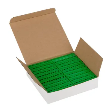 Шина 0 PE 6х9мм 10 отверстий латунь зеленый изолированный корпус на DIN-рейку PROxima