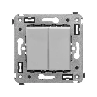 Avanti Инвертор двухклавишный в стену Закаленная сталь (Переключатель сх. 7+7)