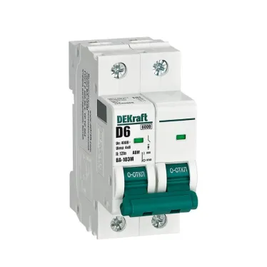 Выключатель автоматический без теплозащиты 2P 6А х-ка D 6кА ВА-103M