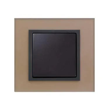 Рамка на 1 пост, S82N, медь - графит (стекло)