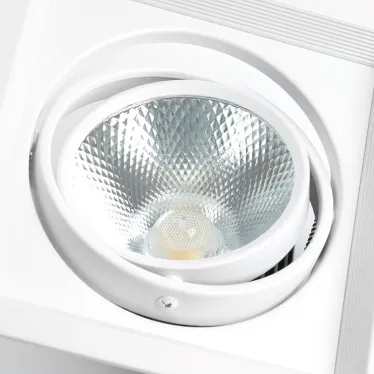 Светильник светодиодный ДВО-20w 4000К 1800Лм поворотный квадратный белый