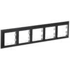 BRITE Рамка 5 постов РУ-5-Бр хром/черный IEK