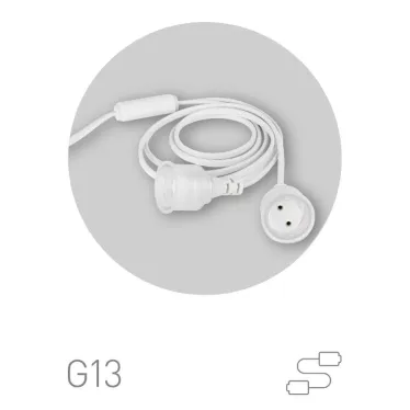 Патрон FITO-Holder G13 IP65 mах Т8 для ламп FITO до 1200 мм 2хG13 с выключателем, вилкой 1.5 м