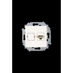 15 Розетка телефонная RJ11 винтовой зажим слоновая кость