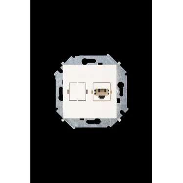 15 Розетка телефонная RJ11 винтовой зажим слоновая кость