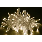                  LIGHTING Гирлянда нить 10м 100 светодиодов теплый белый свет IP44 прозрачный шнур 3м 230В контроллер 8 сцен IEK
               