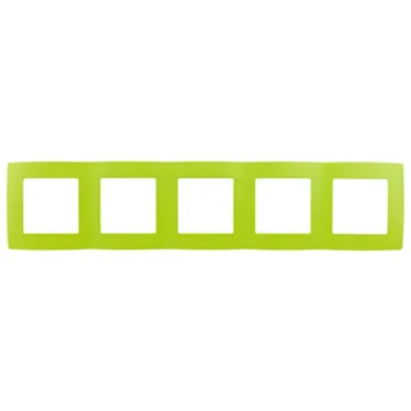 Рамка на 5 постов, Эра12, лайм, 12-5005-26