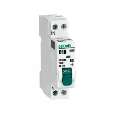 Выключатель автоматический 1+N 16А х-ка C ВА-103 4,5кА