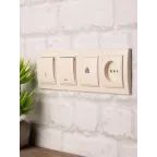 Рамка четырехместная горизонтальная бежевый Минск