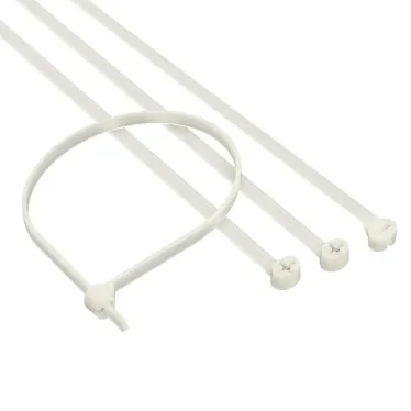 Хомут P6.6 с двойным замком, белый 2,5x100