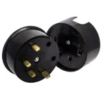 Разъем РШ-ВШ 32А 380В 3P+PE(ОУ) карболитовый черный Simple