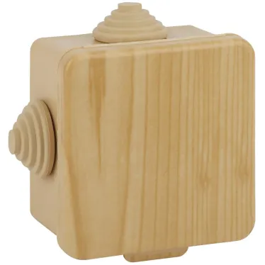 Коробка распаячная открытой установки КОР (сосна) 100х100х50мм с гермовводами 8 вх. IP54 (18/648)