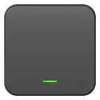 Выключатель одноклавишный наружный BLАNCА (cх.1) с подсветкой, с изолирующей пластиной, 10А, 250В, антрацит