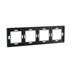 Рамка из натурального стекла, ''Avanti'', белая, 8 модулей