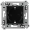 Avanti Розетка в стену, 2P+E, с защитными шторками, ''Черный квадрат''