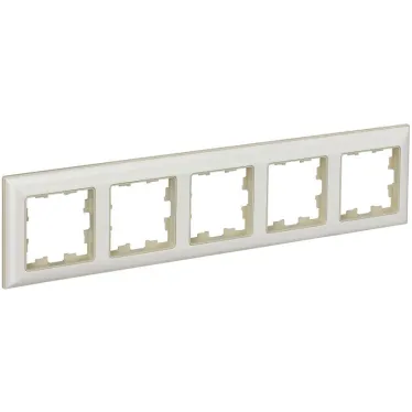 BRITE Рамка 5 постов РУ-5-Бр бежевый/жемчуг IEK
