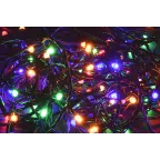                  LIGHTING Гирлянда нить 5м 50 светодиодов RGB IP20 зеленый шнур 1,5м 230В контроллер 8 сцен IEK
               