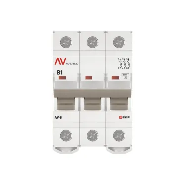 Выключатель автоматический AV-6 3P 1A (B) 6kA AVERES