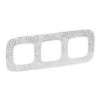 Valena ALLURE Рамка 3 поста Нарцисс хром универсальная